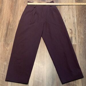 Vintage Bebe Women's wool eggplant aubergine Pants